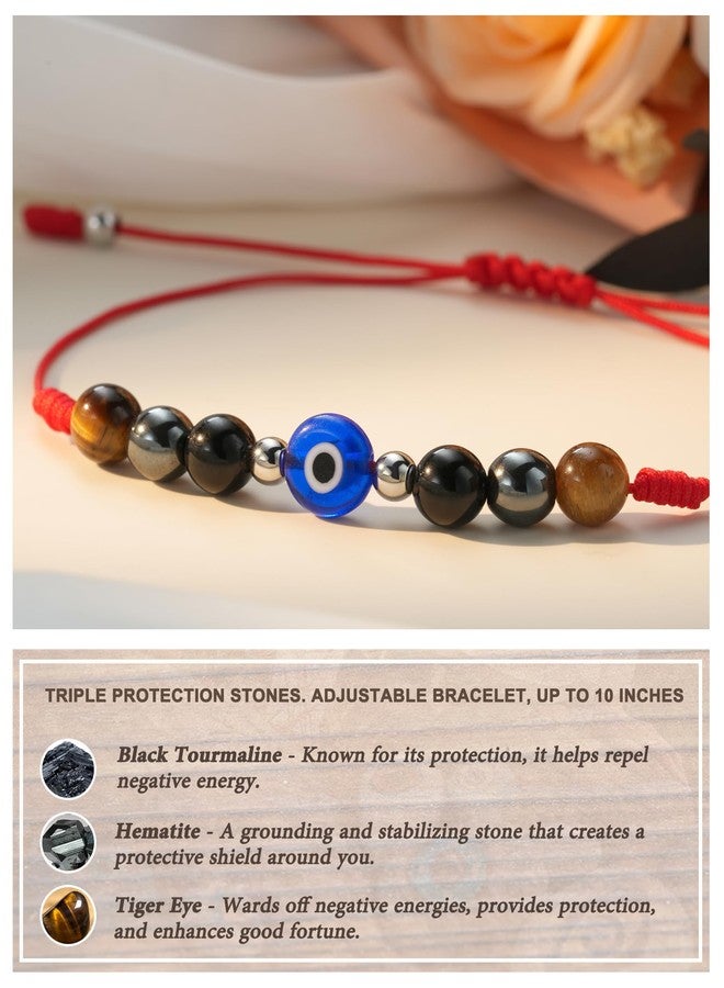 Tarsus Evil Eye Bracelets for Women Men Red String Bracelet for Women Evil Eye Jewelry Protection Charm Good Luck Gifts for Friends Coworker Sister - Image 4
